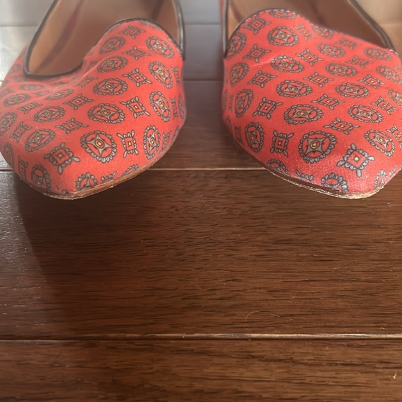 Joie Day Dreaming red silk and leather smoking slipper flats 6.5 / 37 - Picture 5 of 7